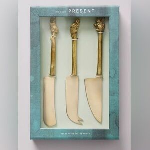 NIB Lovis Woodland Cheese Knives, Set of 3 (Anthropologie)